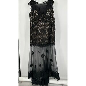 Partytime Womens Cottage Noir Vintage Lace Dress Size 24 Gothic Romantic Sheer
